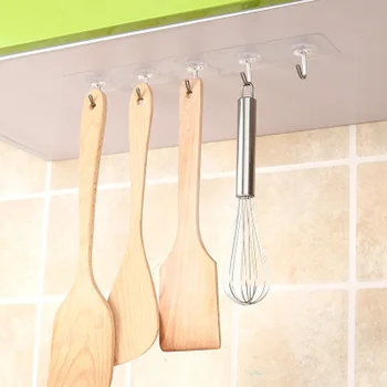 

1PCS Strong Transparent Self Adhesive Door Wall Hangers Suction Cup Wall Hooks Hanger for Kitchen Bathroom Key Towel Holder