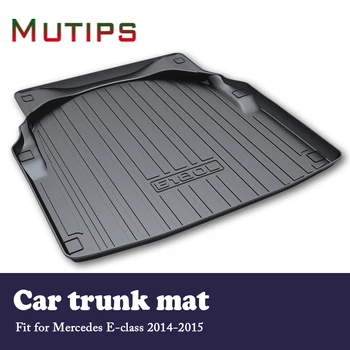 

Mutips 1Set Car Cargo rear trunk mat For Mercedes Benz E-class 2014 2015 Styling Waterproof carpet Anti-slip mat Car accessories
