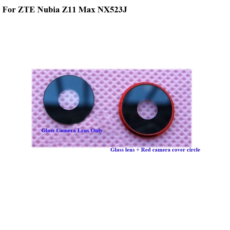 2 in 1 circle Red Для zte Nubia Z11 Z 11 Max NX523J NX 532J задний объектив задней камеры+ крышка камеры Круг Корпус Запчасти Замена тест хорошо - Цвет: 2 in 1 circle Red