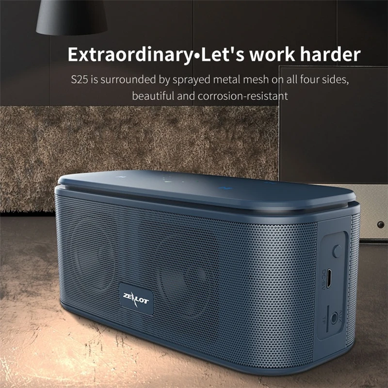 ZEALOT S25 Bluetooth Speaker 3W Portable Speakers Colums Deep Bass Soundbar with IPX6 Waterproof,for Siri,SoundPulse ZEALOT S25 Bluetooth Speaker 3W Portable Speakers Colums Deep Bass Soundbar with IPX6 Waterproof,for Siri,SoundPulse