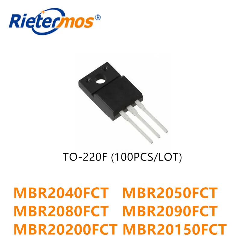 100 шт. MBR2040FCT MBR2050FCT MBR2080FCT MBR2090FCT MBR20200FCT MBR20150FCT TO220F высокое качество | Электроника