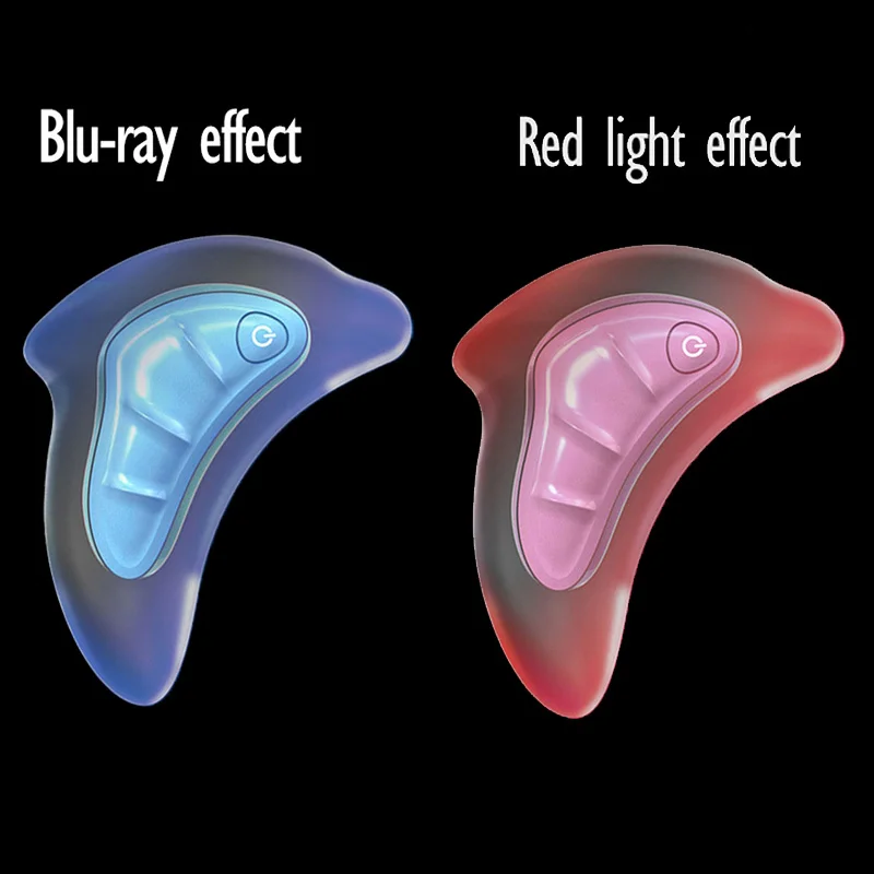 Прибор для подтяжки лица, массажный аппарат Guasha, массажер для лица, омоложение кожи, массажный красно-синий светильник, электрический инструмент для выскабливания