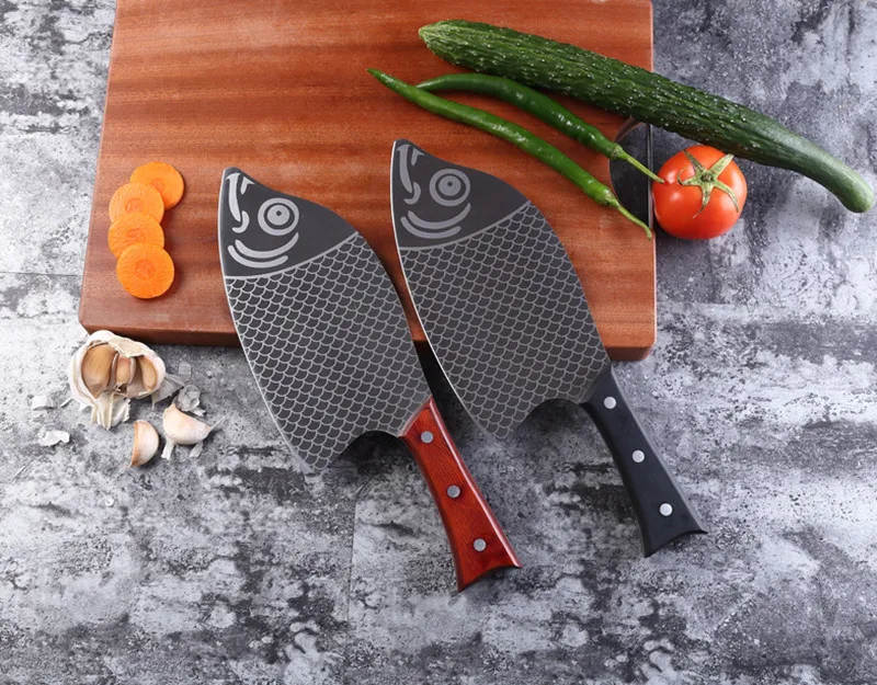 Модель рыбы профессиональный китайский мясницкий нож кухонный нож шеф-повара из нержавеющей стали нож для нарезки мяса кухонные ножи