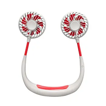 

Hand Free Hanging Neck Fan 4 Speed USB Cooling Fan with Colorful Gradient Light