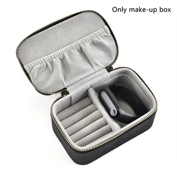 

PU Leather For Girl Travel Joyeros Rings Earrings Zipper Monolayer Jewelry Box Organizers Storage Case Multi-function Portable