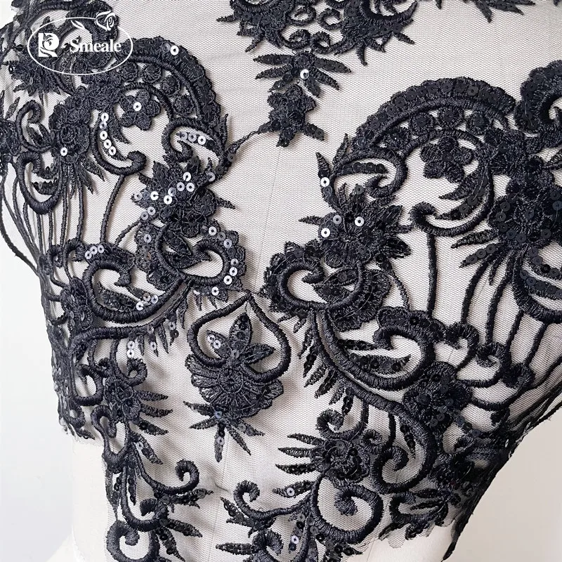 Description Picture 4 of item1Piece/Lot Ivory Sequin Wedding Patch Lace Lace Flower Hollow Sexy DIY Accessories RS2485