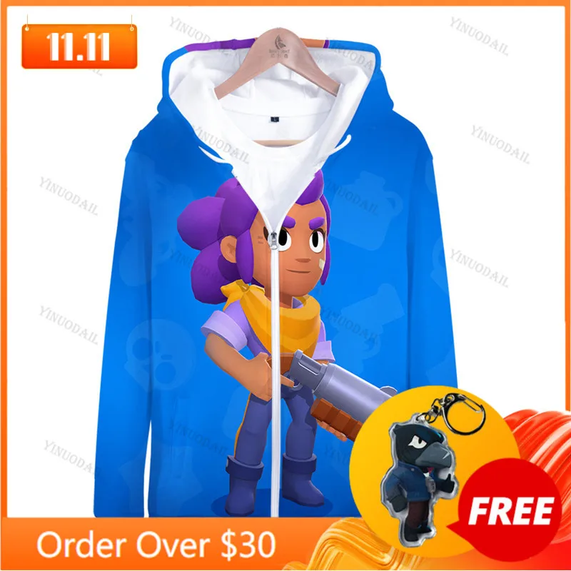 

Crow Shooter Kids Hoodie Leon Shooting Game Spike 3D Print Sweatshirt Tops Boys Girls Browlings Cartoon Star Tops Teen Clothes