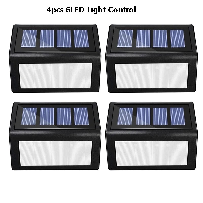 4pcs 6 LED 30/40 светодиодный уличный солнечный светильник с датчиком движения PIR, 4 шт., настенный светильник на солнечной батарее, водонепроницаемый энергосберегающий аварийный садовый светильник s - Испускаемый цвет: 4pcs 6 LED