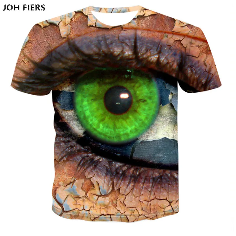 

JOH FIERS2019 New Product Launch Psychedelic Eye T-Shirt Trippy Pattern Leads to an all-seeing Eye Vibrant Design Women Men Tees