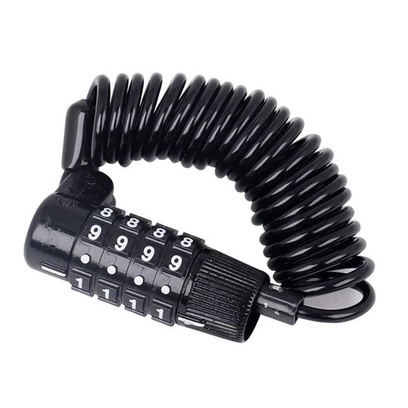 

Bike Bicycle Lock 4 Digit Combination Code Cable Lock Security Password Cycling
