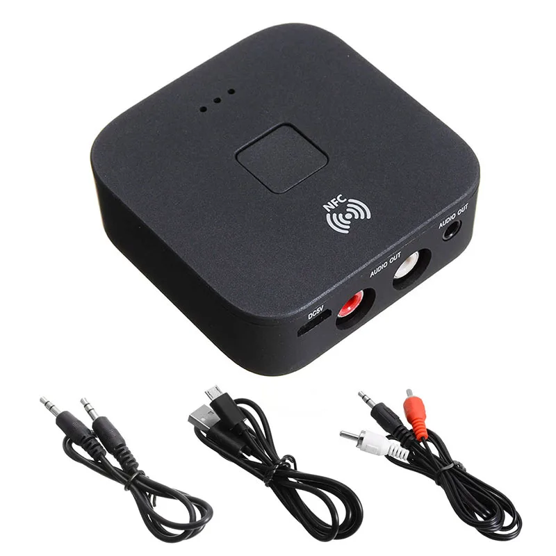 Pohiks bluetooth Receiver Audio Speakers Adapter 10 m 5.0 aptX LL RCA NFC 3.5mm Jack Aux For Car TV Speaker Auto Stream Music
