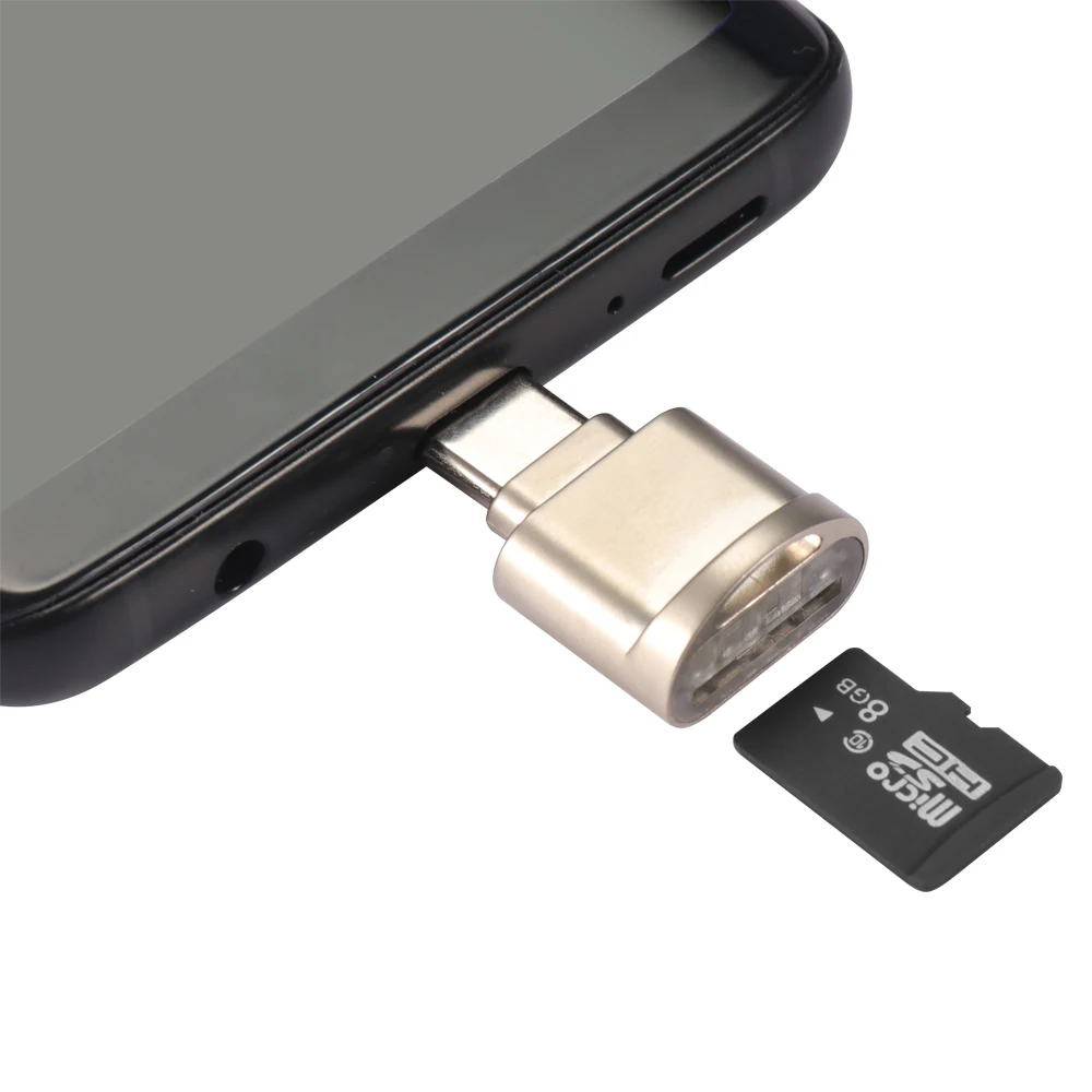 Портативный адаптер USB 3,1 для type-C адаптер USB-type C Micro конвертер OTG адаптер с TF SD кард-ридером для ноутбуков смартфонов