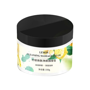 

Lemon Massage Cream Moisturizing Oil Control Detoxifying Shrinking Pore Cream Renewal Cleansing Cream 150G