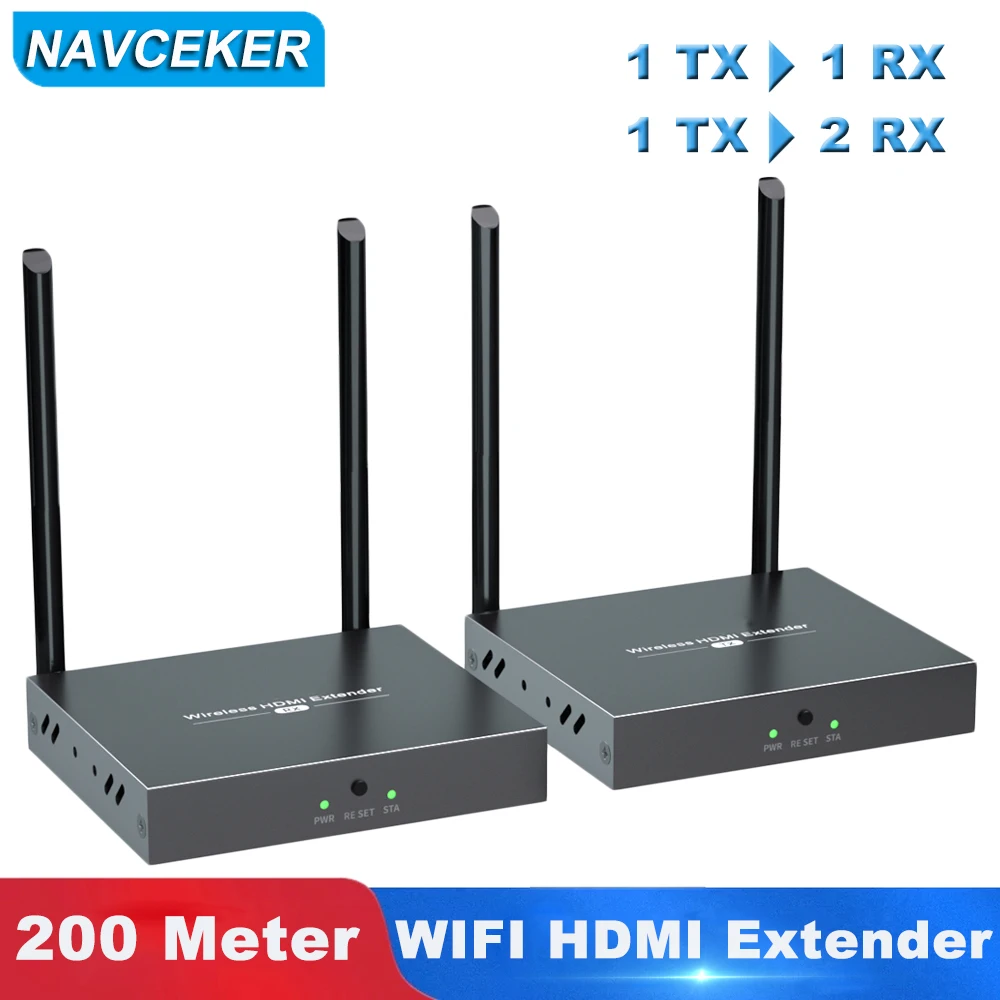 2022 Zy-Dt237 Hdmi Senza Fili Video Tv Trasmettitore Ricevitore Wifi 200M Hdmi Extender Wireless Hd 1080P Sistema Di Trasmissione Wireless
