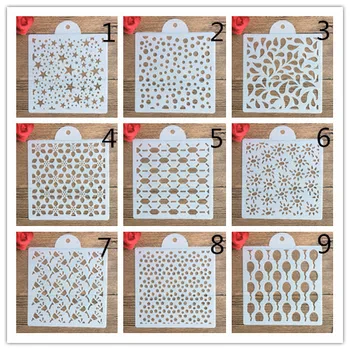 

15cm DIY cake flower stand template for painting stencil for wall, floor, fabric, glass, wood, etc.embossed paper card