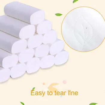 

14 Roll Toilet Paper Bulk Roll Bath Tissue Bathroom White Soft 4 Ply for Home XH8Z