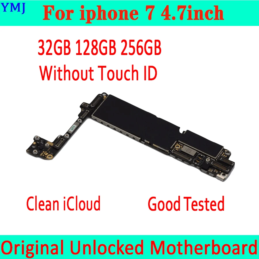 Оригинальная разблокированная материнская плата для iphone 7 с сенсорным ID/без Touch ID, бесплатный iCloud для iphone 7 материнская плата 32 Гб 128 ГБ 256 ГБ