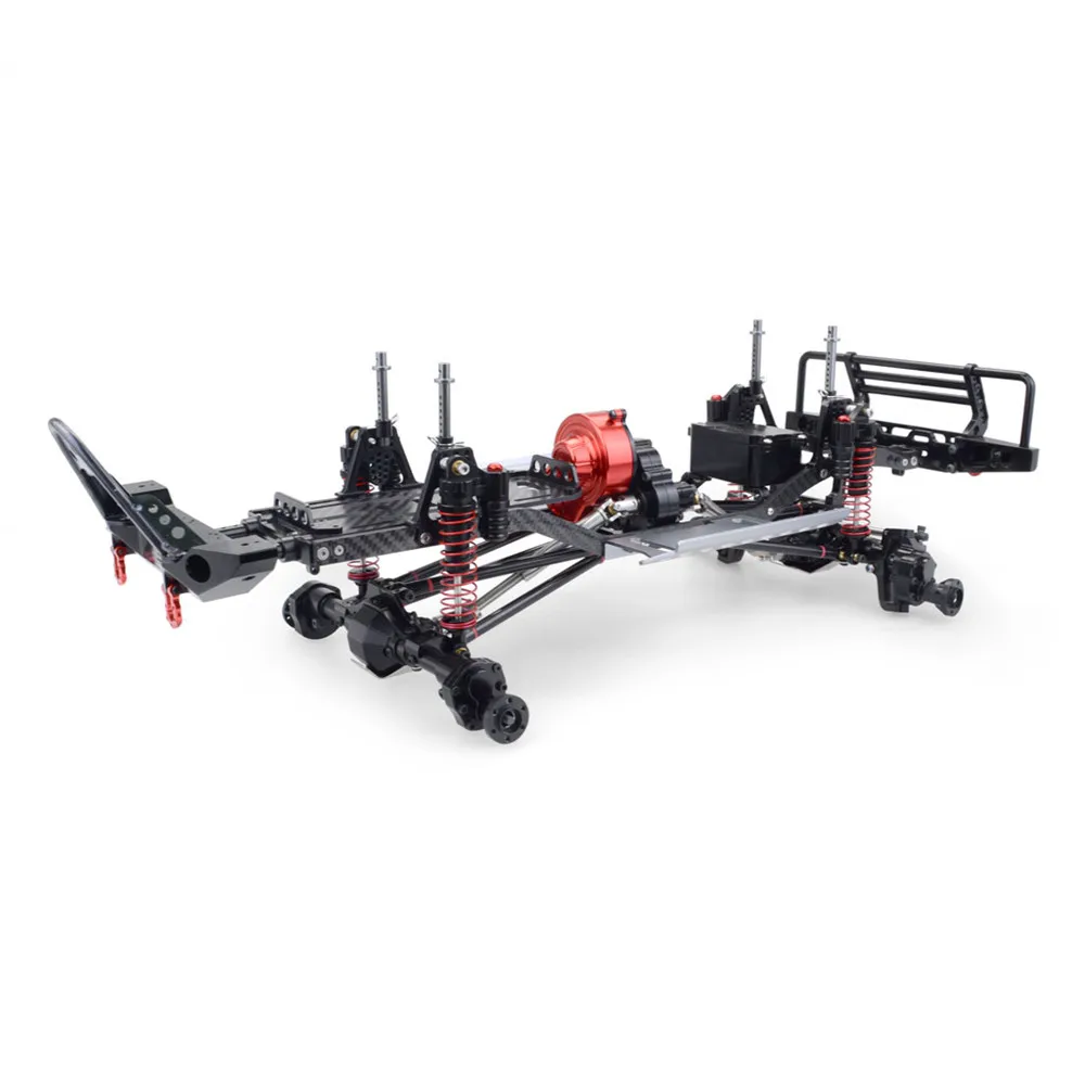 

Full Metal Aluminum Carbon 1/10 4WD for AXIAL SCX10 RC Car Crawler Portal Axle Semi-Assembled Frame RC Car Parts