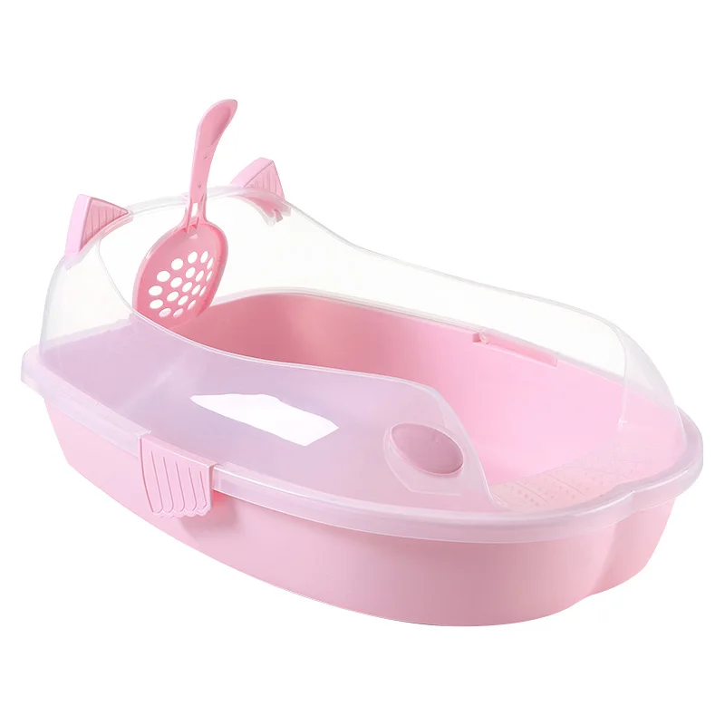 Cute Small Semi-closed Training Self Cleaning Cat Litter Box Kitten Litter Shovel Lettiera Gatto Chiusa Pet Products New MM60MSP Cute Small Semi-closed Training Self Cleaning Cat Litter Box Kitten Litter Shovel Lettiera Gatto Chiusa Pet Products New MM60MSP
