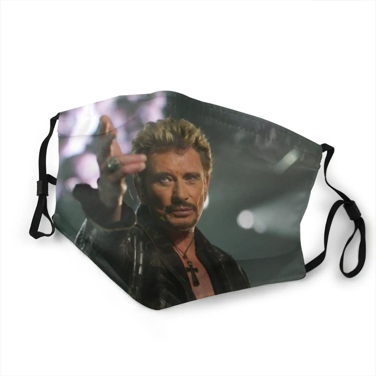 

printer French star Johnny Hallyday Breathable masque hip hop washable mascaras Johnny Hallyday mask adult/children mascaras