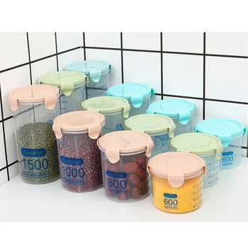 

Cereal Storage Box Kitchen Airtight Sealed Lid Grains Rice Beans Container Case