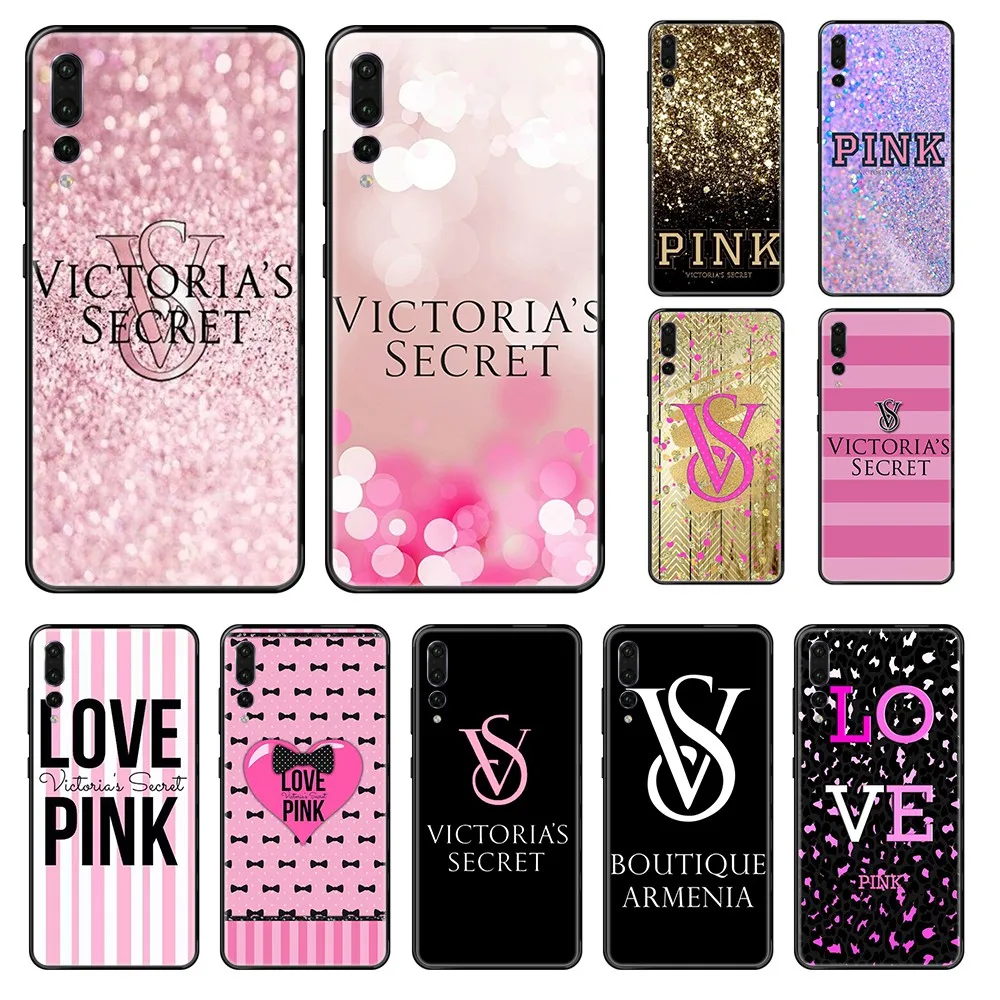 

love pink Victoria tpu silicone back cover black Phone case For Huawei P 8 10 20 30 Smart Plus 2019 Z Lite Pro 2017 2019