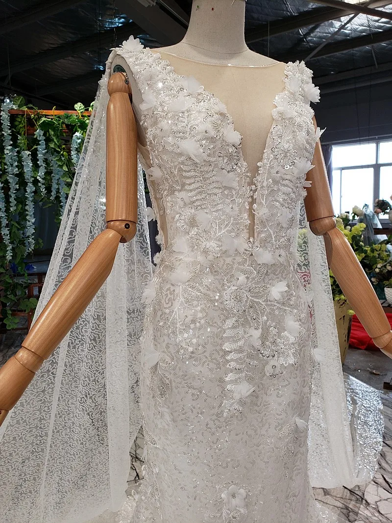 AIJINGYU свадебное платье Арабские платья для продажи скромные пышные рукава Bridals Роскошные прозрачные большие размеры на заказ свадебное