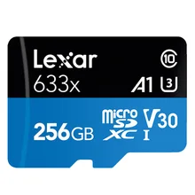 Карта флэш-памяти Lexar micro sd 256 ГБ 633x UHS-I, 512 ГБ, microsd, для дрона, Gopro, Dji, Спортивная камера, SDXC, карта хранения, 32 ГБ, 64 ГБ, 128 ГБ