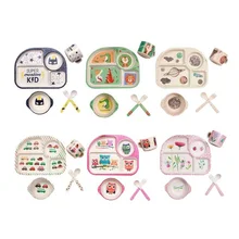 Cheap Baby Feeding Bowl Plate Dishes Fork Spoon Cup 5Pcs/Set Children Tableware Bamboo Fiber Kids Cartoon Separation Feeding Plate Cheap Baby Feeding Bowl Plate Dishes Fork Spoon Cup 5Pcs/Set Children Tableware Bamboo Fiber Kids Cartoon Separation Feeding Plate