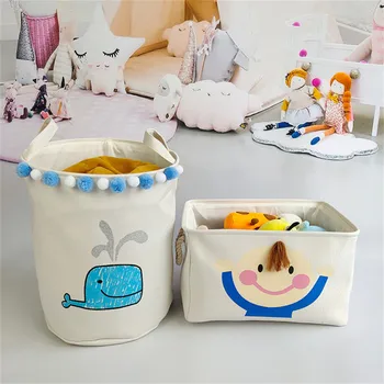 

Cartoon Laundry Hamper Cat Pattern Storage Baskets Home Decoration Storage Barrel Laundry Hamper Toy Organizer Basket Opbergmand