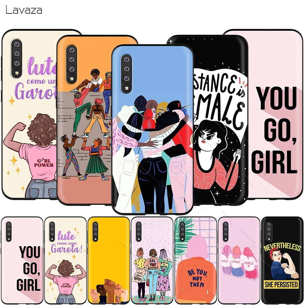 Lavaza Aesthetics Minimal Girl Power Feminist Case for Samsung Galaxy A2 J4 Core J6 J7 DUO J8 Prime A20E A70S 2018 |