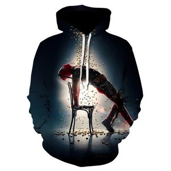 

2020 New 3D Print Marvel Superhero Deadpool 2 Hoodie Men Women Casual Hoodies Streetwear Hooded Sweatshirt Fashion Funny Clothes