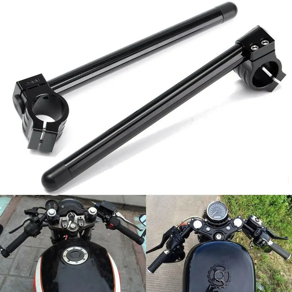 Universal Motorcycle 7/8inch Handlebar Clipon 3151mm Fork Tube Black Aluminum For Cafe Racer