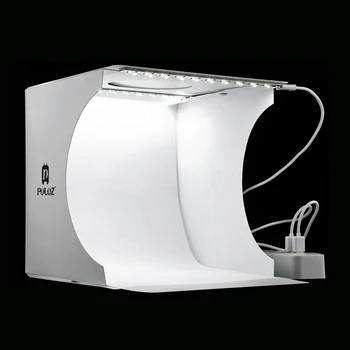 

Mini Lightbox Folding Photography Photo Studio Softbox 2 Panel LED Light Soft Box Photo Background Kit Light box for DSLR Camera