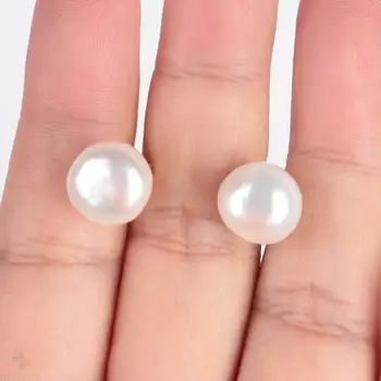 

12-14MM Mabe White Baroque Pearl 18K Gold Earrings Classic Mabe Diy Mesmerizing Gorgeous Jewelry Personality Bead Ma Bei Woman