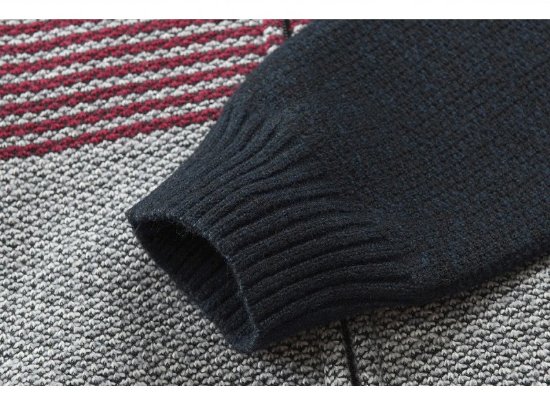 Suéter abrigo para hombre invierno grueso con capucha caurdigan трикотажные изделия hombres rayas lana forro cremallera polar abrigos ho