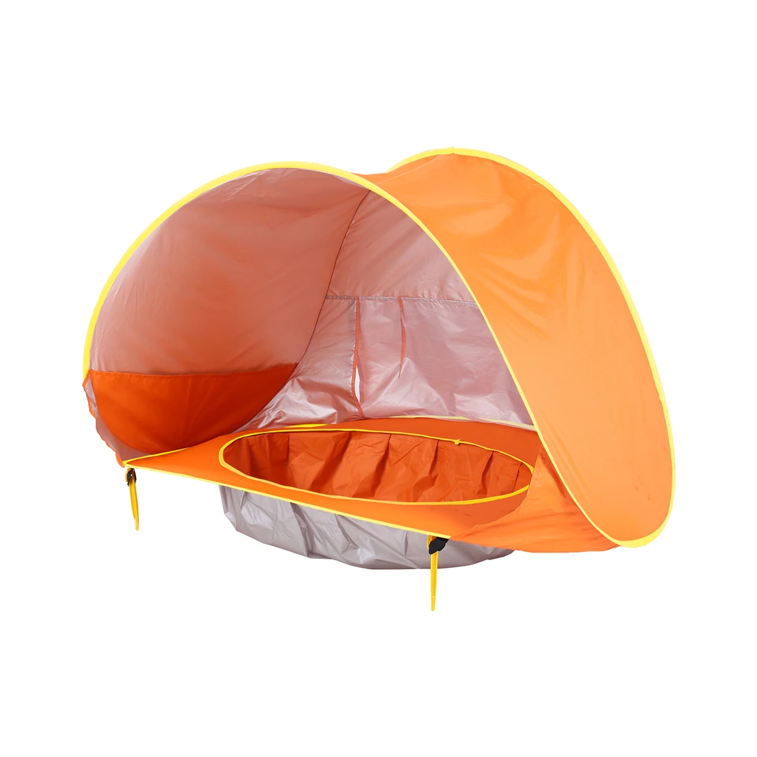 Детский пляжный тент, Детский водонепроницаемый всплывающий тент от солнца, палатка с защитой от ультрафиолета, солнечные укрытия с бассейном, портативный тент для бассейна - Цвет: Only Tent - Orange