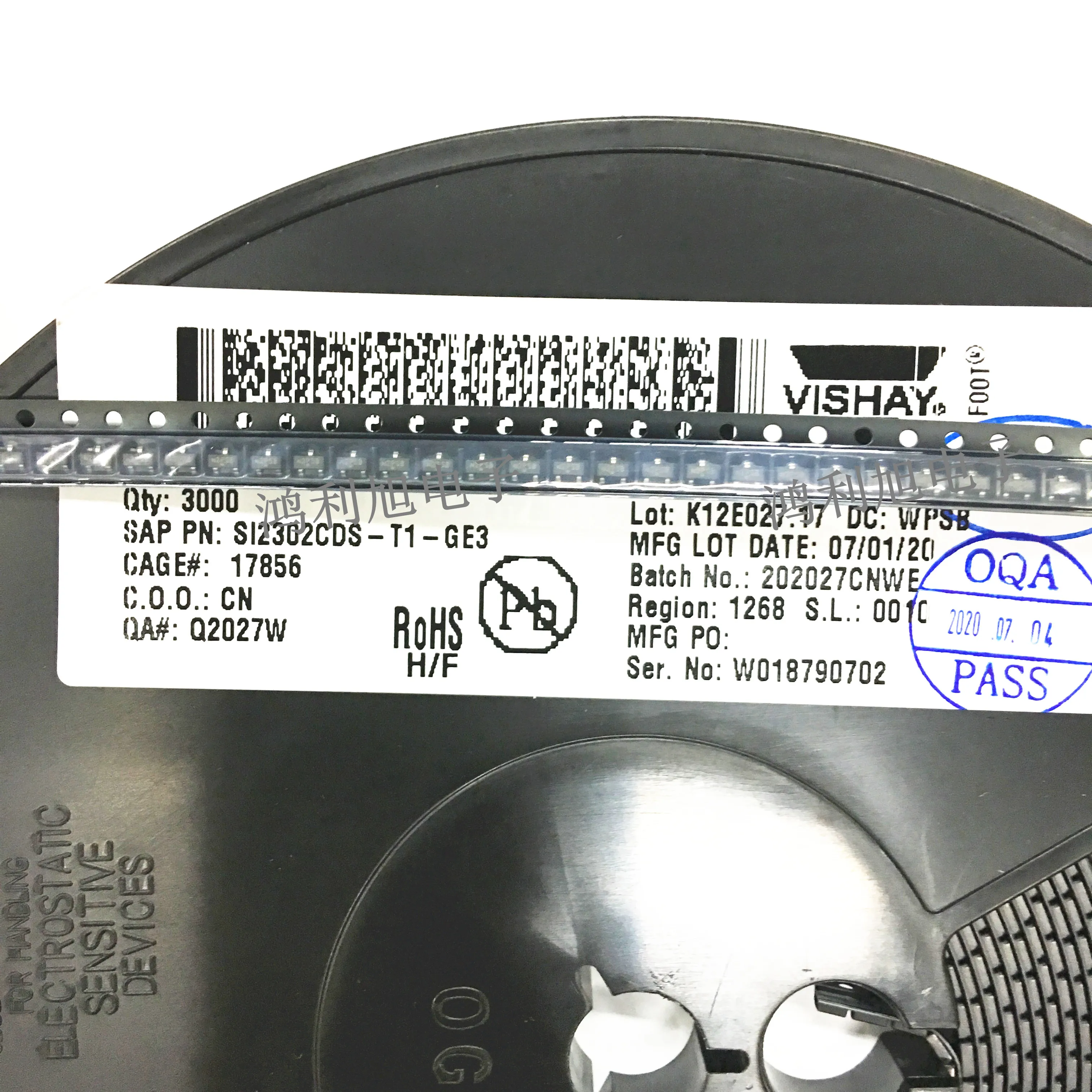 

10 шт./партия SI2302CDS-T1-GE3 Trans MOSFET N-CH 20V 2.6A 3-контактный SOT-23 T/R