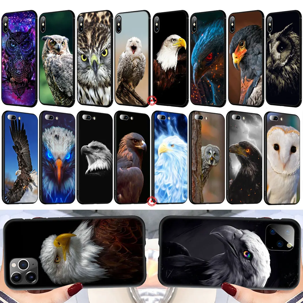 Мягкий силиконовый чехол Y8 с изображением животных орла совы для iPhone 11 Pro XS Max XR X 8 7