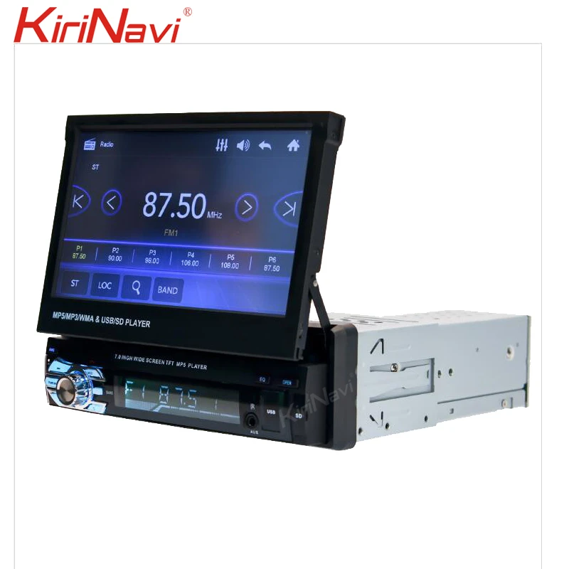 KiriNavi 1 Din 7 Inch Android 9.0 Car Radio For Universal Auto Multimedia Player GPS Navigation Audio Video Player MP5 Camera