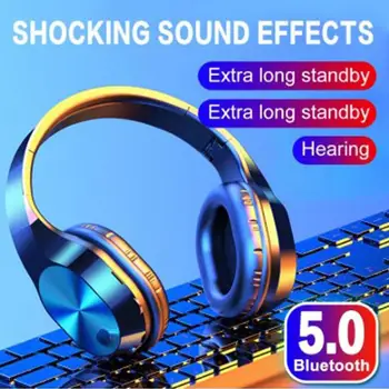 

T5 True Wireless Sports Bluetooth 5.0 Headphone In-Ear Music Earphone Foldable Head-Mounted Stereo HIFI Headset