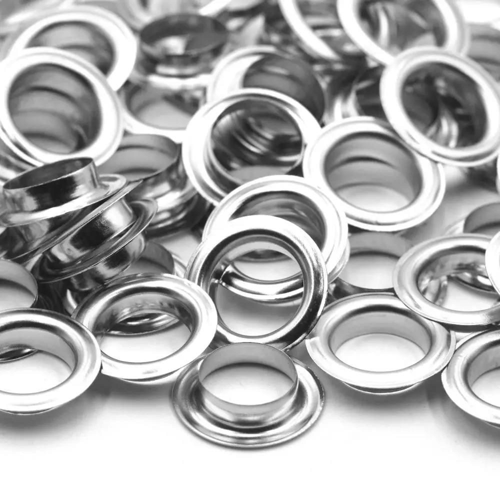 KALASO 30sets 12mm Brass Material Flat Edge Grommet Eyelet Washer Fit Leather DIY Craft Shoes Belt Cap