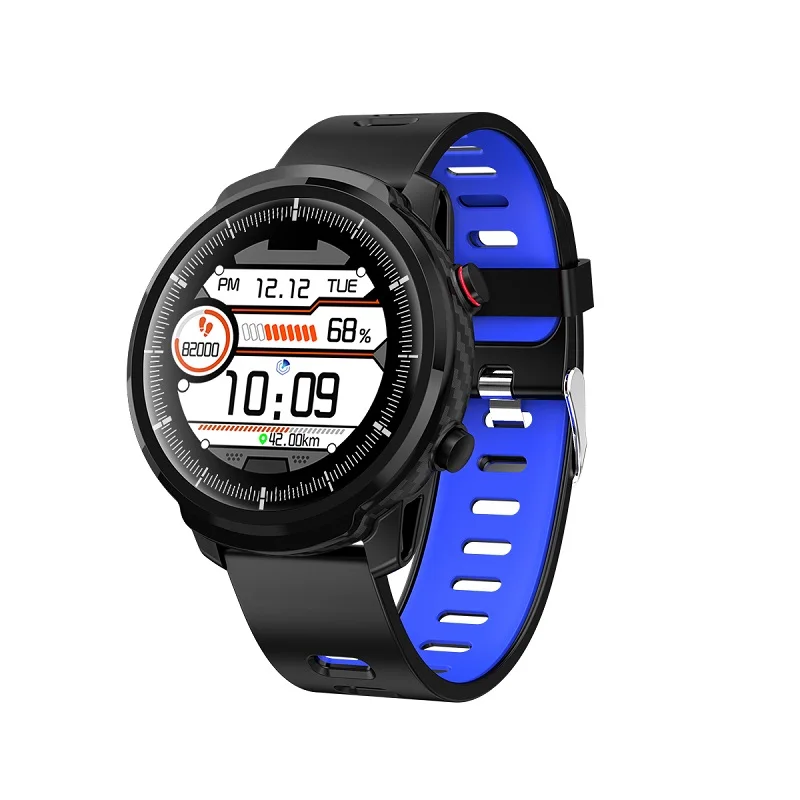 Умные часы, водонепроницаемые, круглый экран, пульсометр, кровяное давление, трекер, умные часы для IOS Android S10, спортивные часы - Цвет: blue