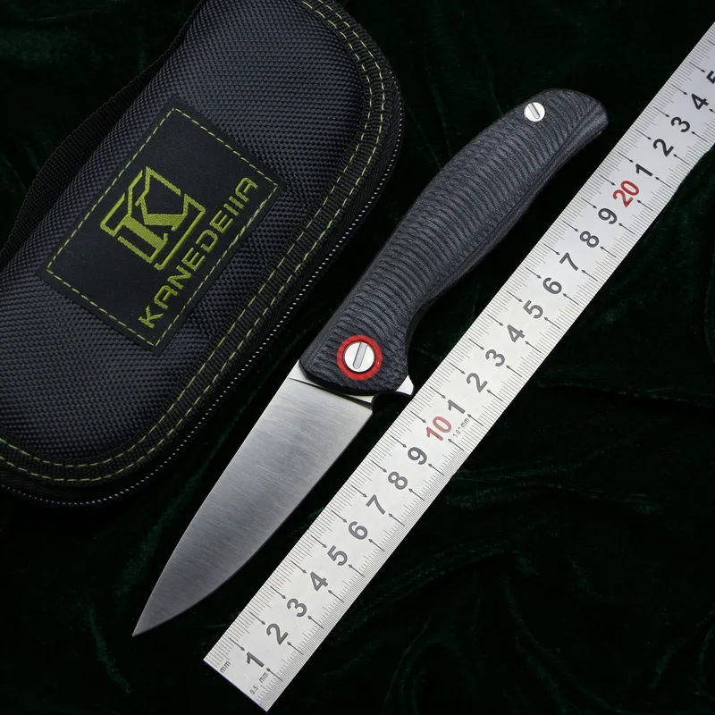 Складной нож Kanedeiia Flipper F3 карманный резец из титана с лезвием D2 и рукояткой Mikata G10