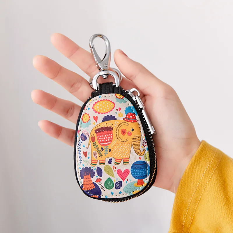 

Universal Car Key Women's Small Cartoon Storage South Korea Simple Cute Large-Volume Multi-functional Key Bag Small