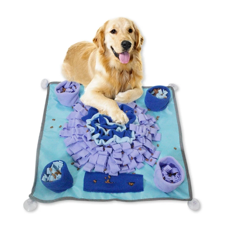

47x47cm Pet Dog Snuffle Mat Nose Smell Training Sniffing Pad Slow Feeding Bowl Food Dispenser Carpet Relieve Stress Puzzle Toys