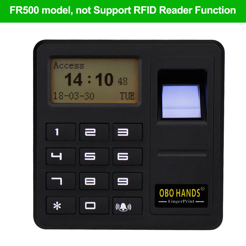 FR500 Система контроля доступа по отпечаткам пальцев RFID Клавиатура считыватель карт 125 кГц 13,56 МГц RFID Клавиатура управление доступом Лер автономный для дома - Color: FR500