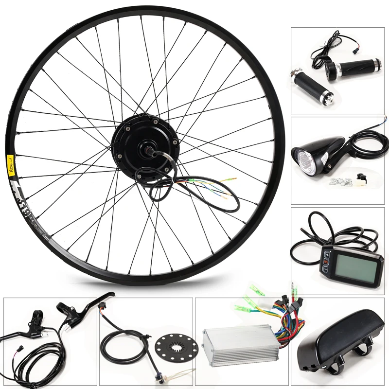 Discount CASDONA bicycle Mountain Bike 36V 350W Motor Wheel Electric Bike Kit Electric Bicycle Conversion Kit for 26inch Rear Wheel Motor 1