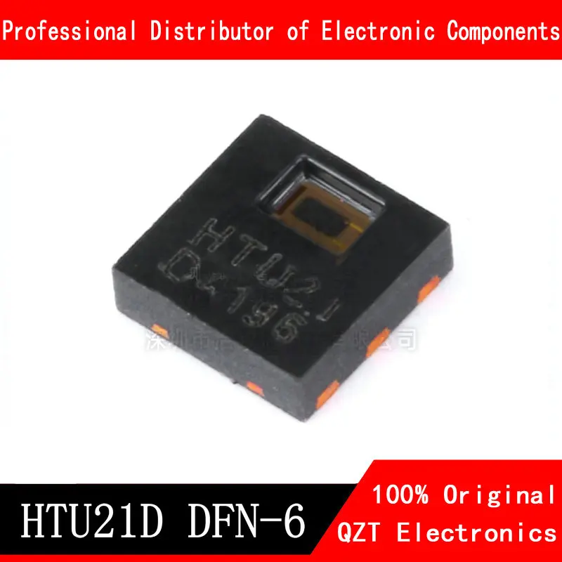 10pcs/lot HTU21D HTU21 DFN-6 Digital temperature and humidity sensor new original In Stock bme680 temperature humidity pressure voc sensor for arduino esp8266 rpi etc