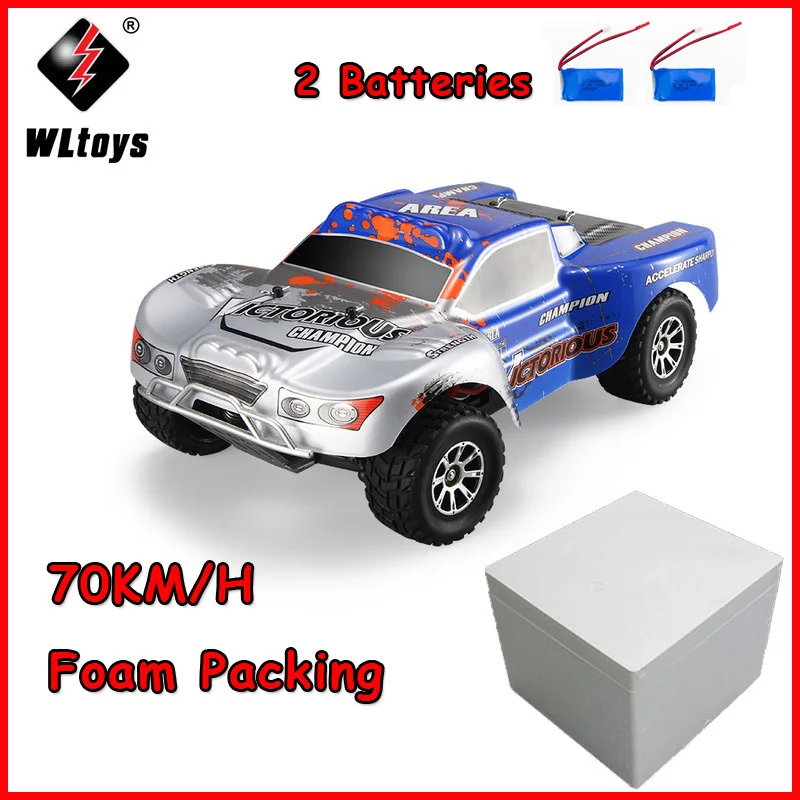 A969-B 70KM 2battery RC автомобиль A969-B 1/18 2,4 ГГц 4WD привод RC пульт дистанционного управления грузовик Максимальная скорость 70 кг/ч 1400 мАч батарея - Цвет: A969-B 70KM 2battery